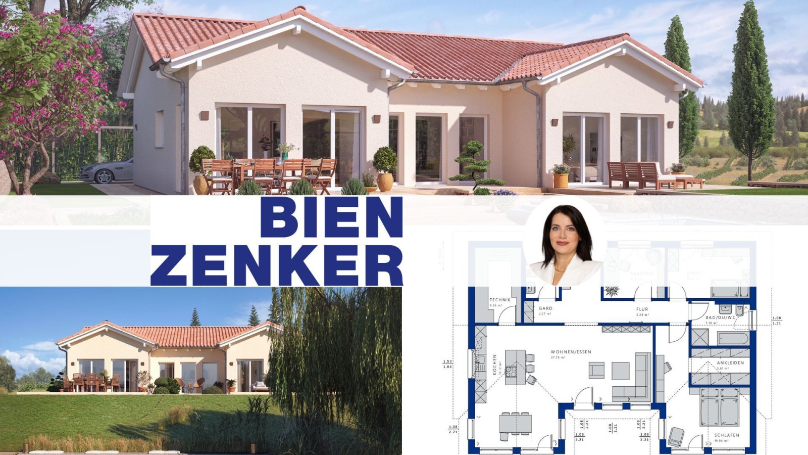 NEUBAU mit BIEN-Zenker -BUNGALOW IN U-FORM